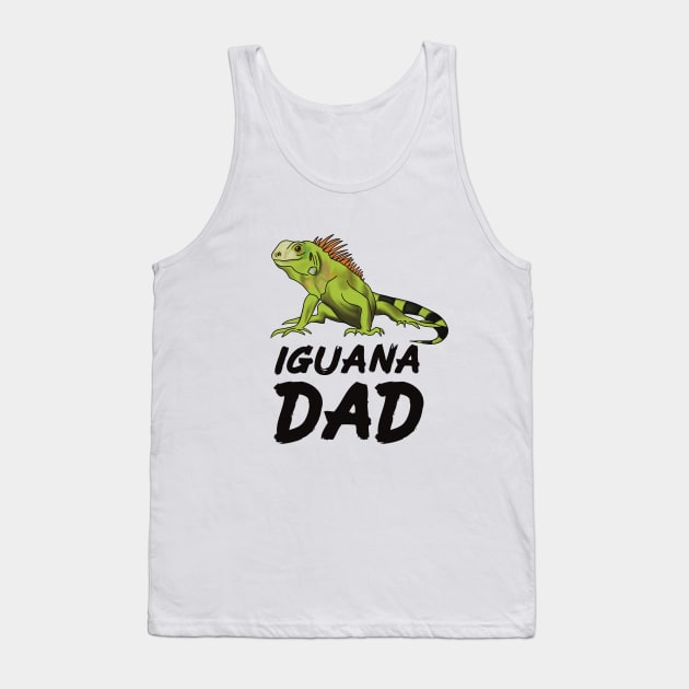 Iguana Dad for Iguana Lovers, Black Tank Top by Mochi Merch